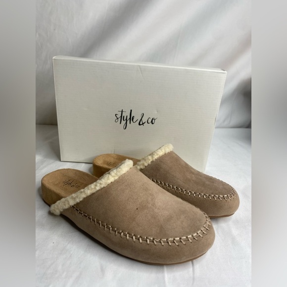 Style & Co Womens Brooklynn Microsuede Moc Toe Slide Slipper 8.5M & 6M - Picture 4 of 11